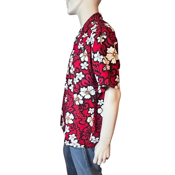 Hilo Hattie Vtg Hawaiian Tiki Shirt Full Button Front handsome colour mix NWOT - Picture 8 of 16